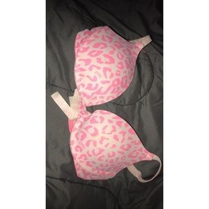 Pink push up bra